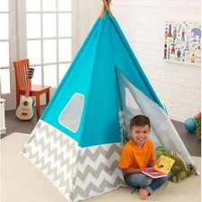 KidKraft Play Teepee Tent Childs Canvas Bamboo Hideaway Indoor Outdoor Toy 162cm