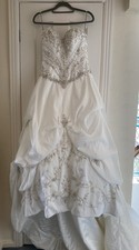Maggie Sottero couture wedding dress UK8 Ivory Embellished RMF28 Lace Up Back