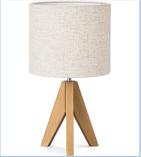 Wooden tripod table lamp - lamp, with