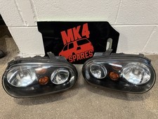 Vw Golf Mk4 Black Valeo Headlights Gti Tdi V5 V6 25th Anniversary Halo Projector