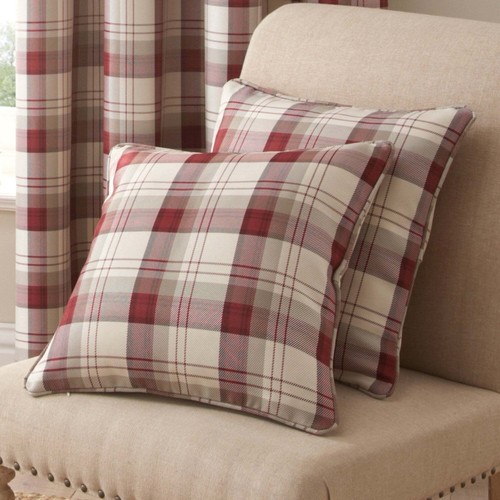 Red beige tartan check - &,