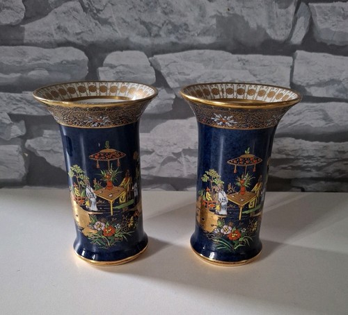 Carlton ware chinoiserie pair - chinoiserie,