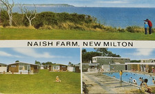 Naish Farm, New Milton, Holiday Park, Vintage Postcard, Postmark 27 June 1979