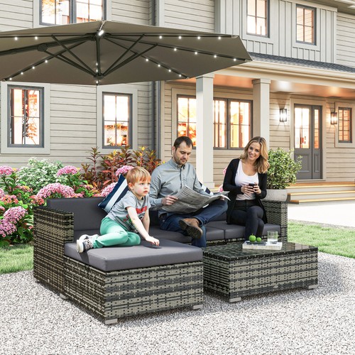 5pc rattan wicker - rattan, garden