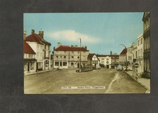 Postcard Wiltshire Chippenham Market Place Old commer van