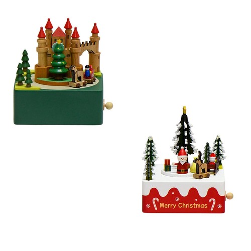 Wooden christmas music box - music,
