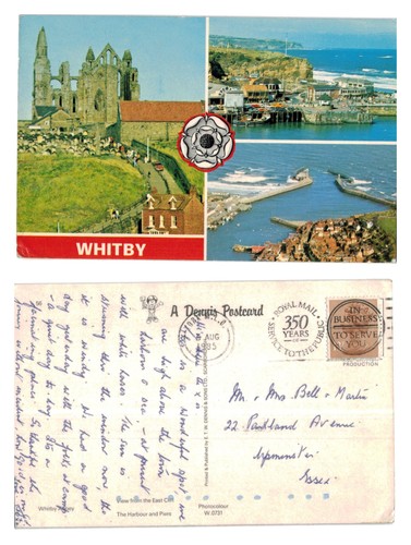 Postcard whitby abbey and - postcard,