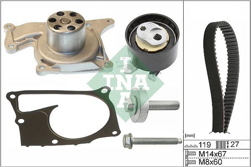 Water pump timing belt - water, kit