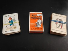 VINTAGE HAPPY FAMILIES PLAYING CARDS JOHN JAQUES 3 Sets 2 Complete FREE UK POST
