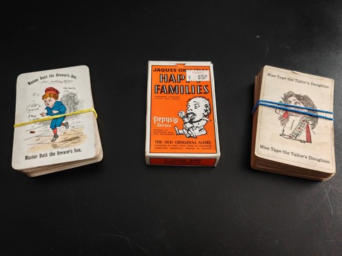 Vintage happy families playing - happy,
