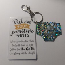 SPARKLY POSITIVE PANTS KEYRING