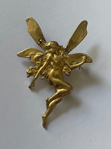 Fairy brooch golden - fairy,