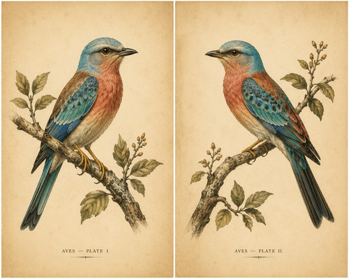 Antique bird prints set of - antique,