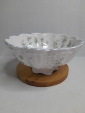 Decorative Bowl Rosina China Co Queens Scalloped Edges Blue Flowers