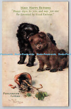 R745870 Pomeranian Puppies Sketches of Doggies Raphael Tuck and Sons Oilette No