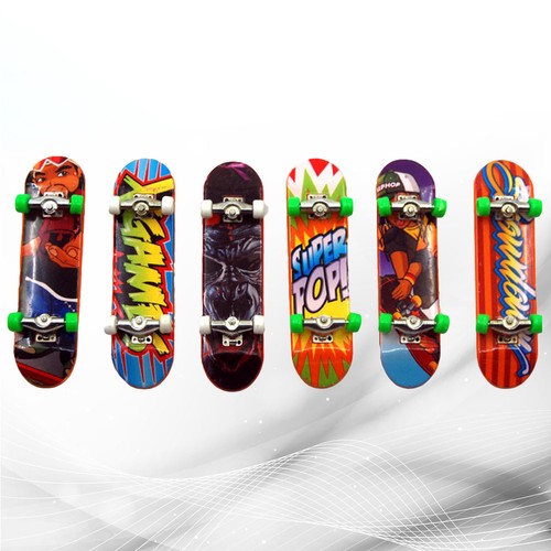6pcs plastic mini skateboard - 6pcs,