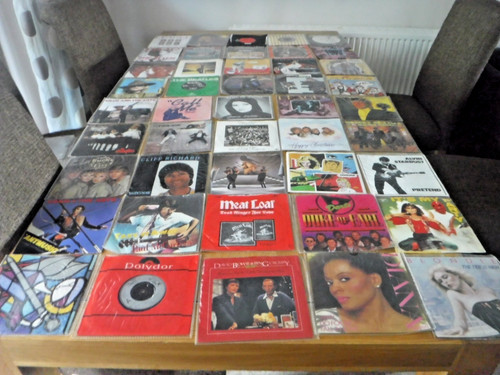 Huge vintage vinyl singles - huge,