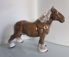 Grey Ceramic Cart Horse.
