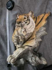 Large Tiger Head Carrying Cub Ornament Home Decor Animal Statue