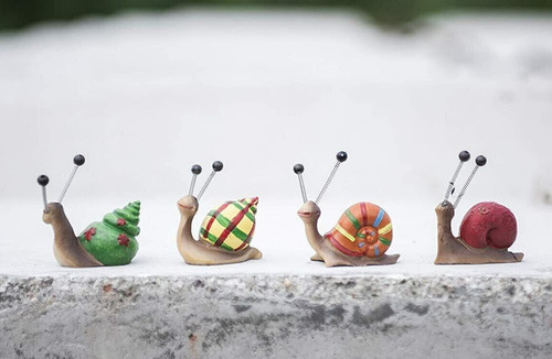 4pc snail garden ornaments - garden,