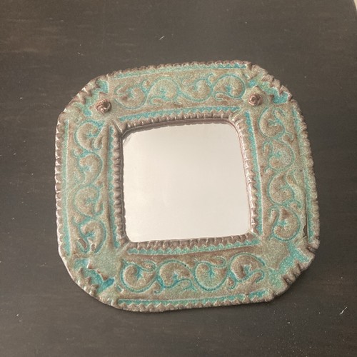 Clay pottery framed - pottery, mirror