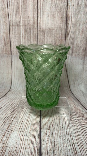 Vintage pressed green glass - vintage,