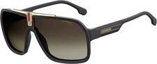Carrera Men's 1014/S Black/Grey Brown Shaded 64/10/135 Sunglasses