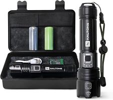 Haltons Lumens Rechargeable Tactical Torch–Waterproof, LED with USB-C Charging