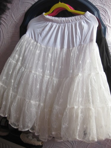 Polka dot petticoat white - ,
