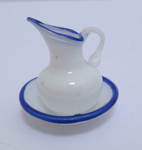 Antique glass jug bowl - glass,