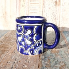 Mexican Talavera Mug Dark Blue