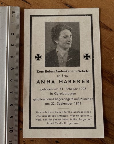 Original ww2 german death - german, card