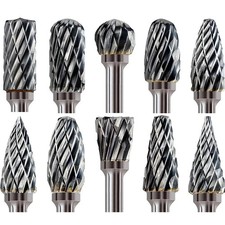 10Pcs Rotary Burr Bit Tungsten