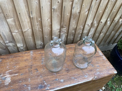 Two glass demijohns 1 gallon - two,