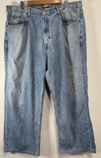 Levi's 569 Jeans Men W40 L32 Blue Denim Red Tab Baggy Loose Straight Zip Fly