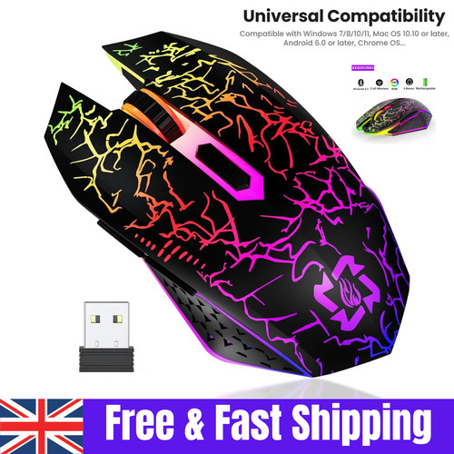 Wireless gaming mouse rgb led - wireless,