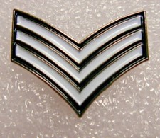 Sergeant stripes pin badge
