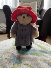 Vintage 5inch Paddington Bear 1987 From Eden Toys, With Bag, And Rubber Wellies