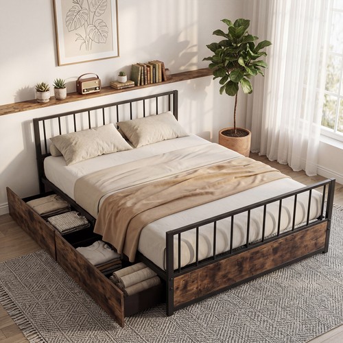 Double size metal bed - size,