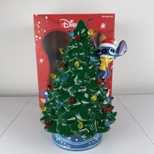 Disney Stitch Ceramic Christmas Tree With Lights 12” Inch - Xmas Ornament Decor