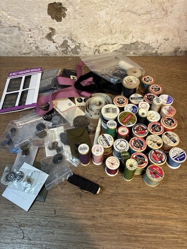 Vintage sewing box contents - sewing,