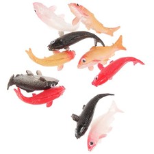  10 Pcs Fish Toy Model Carp Dollshouse Mini Miniature Figurines Bulk