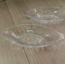 2 Vintage Glass Sundae Banana