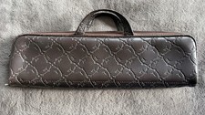 Vintage Muramatsu Flute Zipped Bonded Brown Leather Case Gig Bag - C Foot