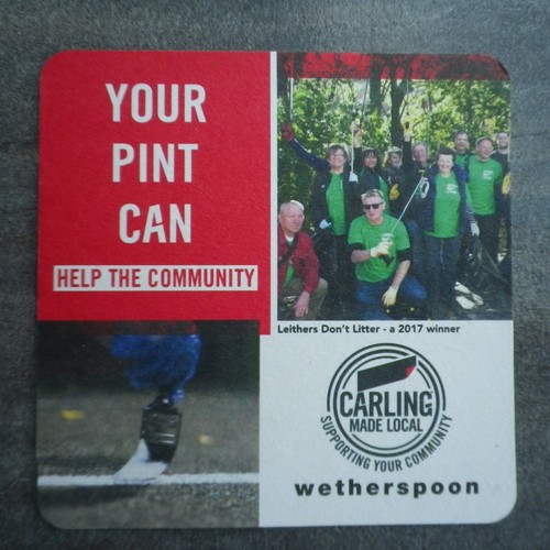 Carling wetherspoon beer mat - beer,