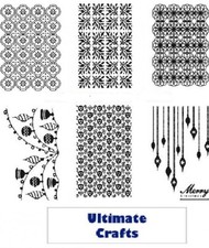 Ultimate Crafts - EMBOSSING FOLDERS - White Christmas Collection - CHOICE OF 6