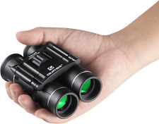 QUNSE Mini Pocket Small Binoculars, 10X25 Bird Watching Compact Folding Binocula