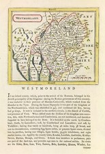 Westmorland map 1777 By Seller & Grose Original engraved hand colour