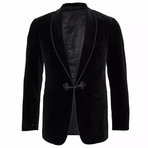 Men black smoking - black, jacket