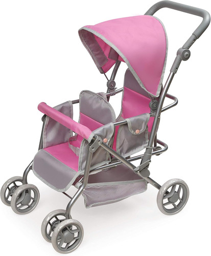 Double doll stroller with - double,